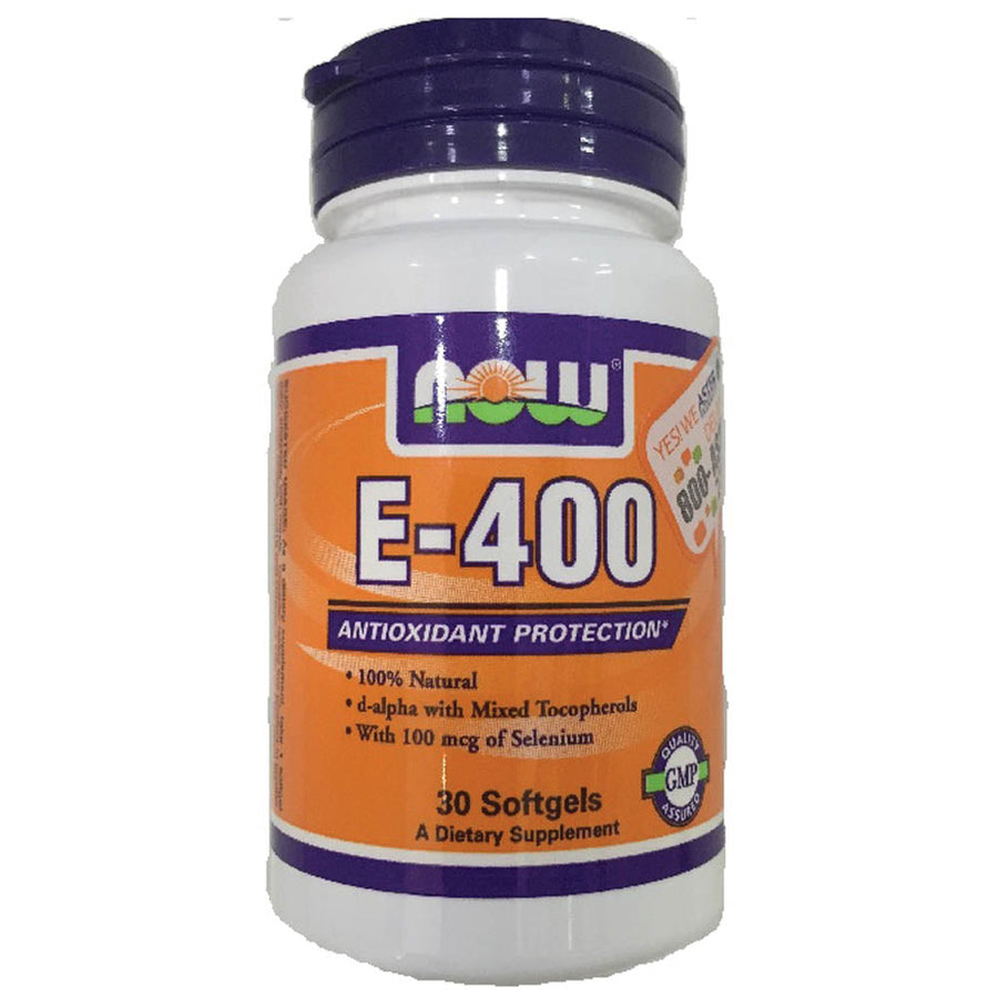 Now E-400 Antioxidant Mixed Tocopherols 30s