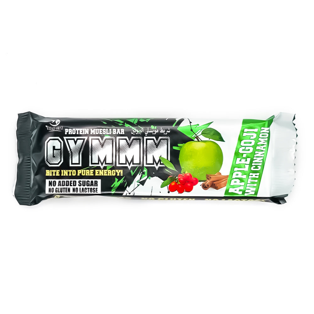 Gymmm Protein Apple Goji Cinnamon Muesli Bar 4gm