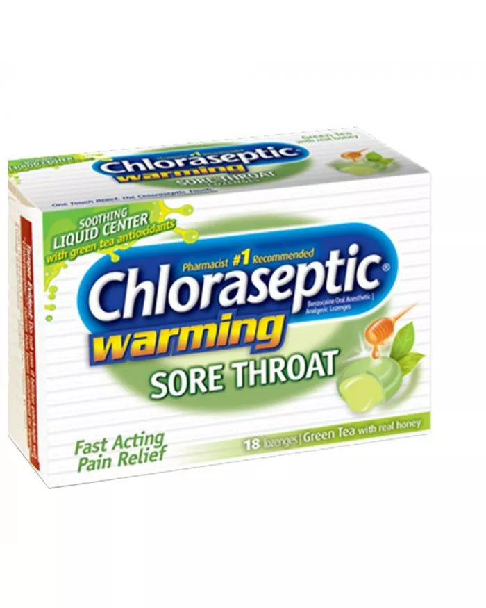 Chloraseptic Warming Sore Throat Green Tea Loz 18's