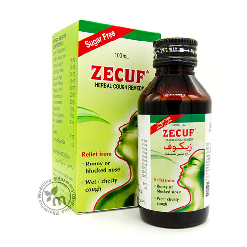 Zecuf Herbal Cough Sugar Free Dry - Wet Cough Treatment