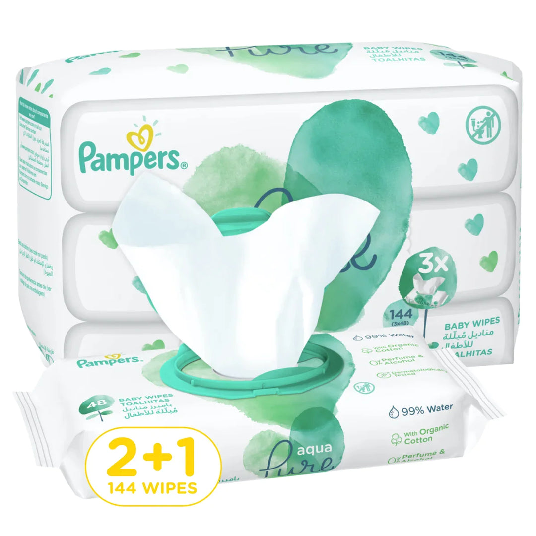 Pampers Pure Wipes 48S 2+1
