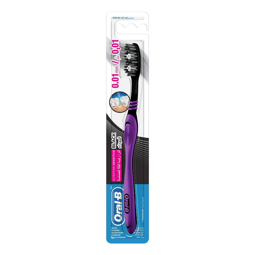 Oral B Toothbrush Ultrathin Sensitive Black 40 Extra Soft -30227