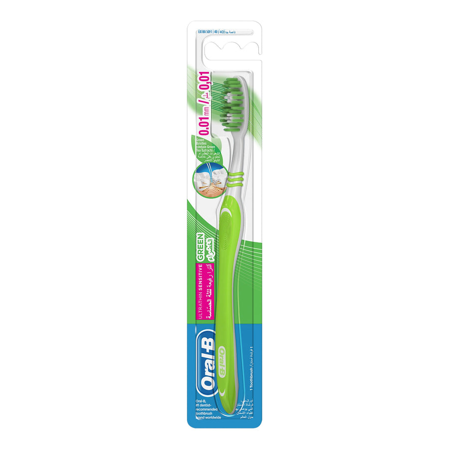 Oral B Toothbrush Ultrathin Sensitive Green 40 Extra Soft - 30228
