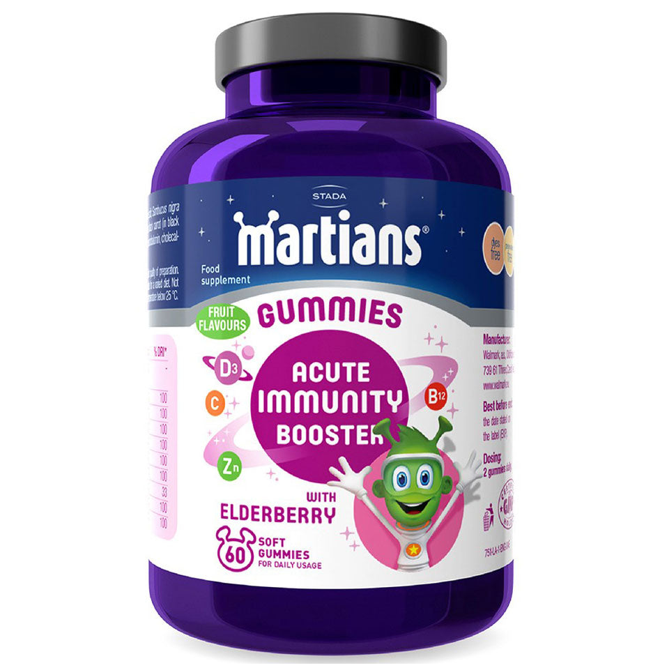 Martians Acute Immunity Booster Gummies Elderberry 60's