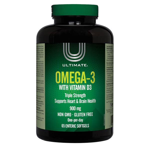 Ultimate Omega-3 900Mg + Vitamin D3 Cap 65'S