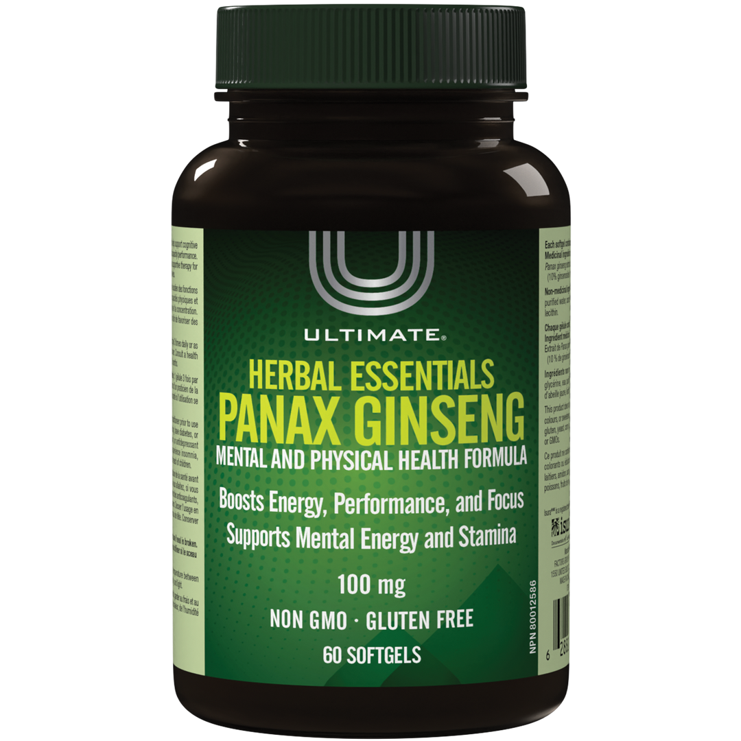 Ultimate Herbal Essential Panax Ginseng 100mg Capsules 60's