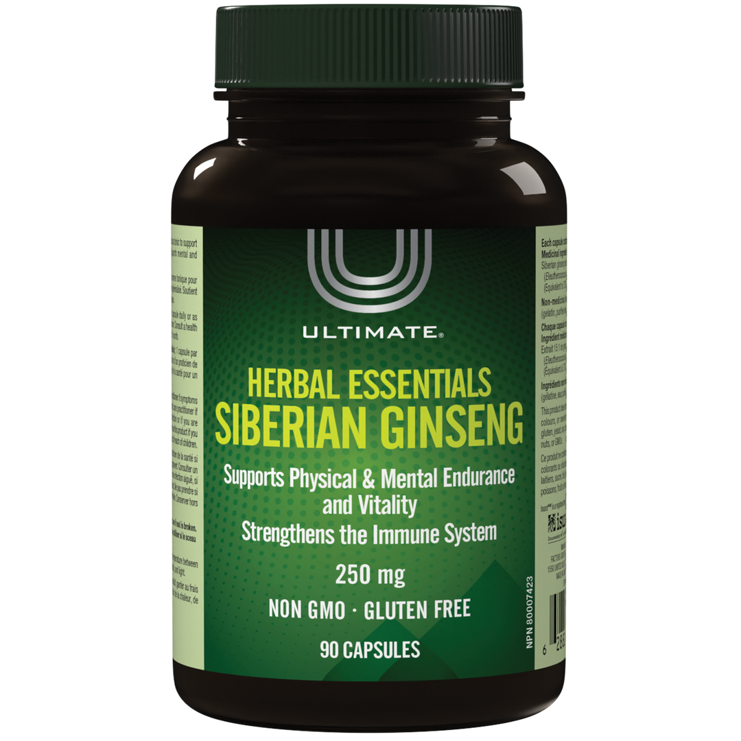 Ultimate Herbal Essentials Siberian Ginseng 250mg Capsules 90's