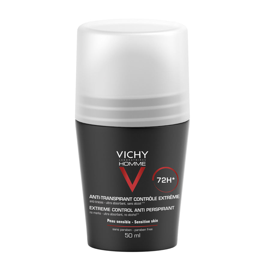 Vichy Homme Deodorant Anti Perspirant 72Hr Roll On For Men 50ml