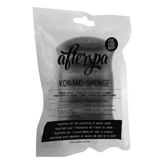 Многоразовая упаковка угольной губки Afterspa Konjac