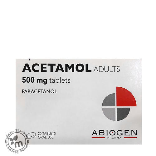 Acetamol Paracetamol 500mg Tablets 20s
