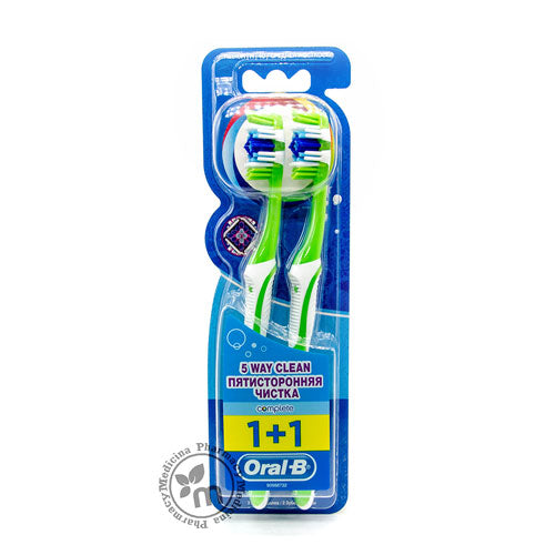 Oral B Toothbrush Complete 5 Way Clean 40 Medium (1+1 FREE)