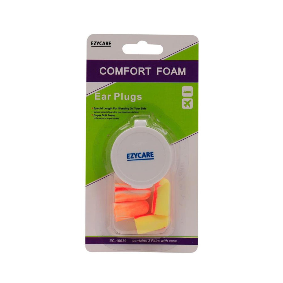 Ezy Care Comfort Foam Ear Plugs with String 1 Pair 10049