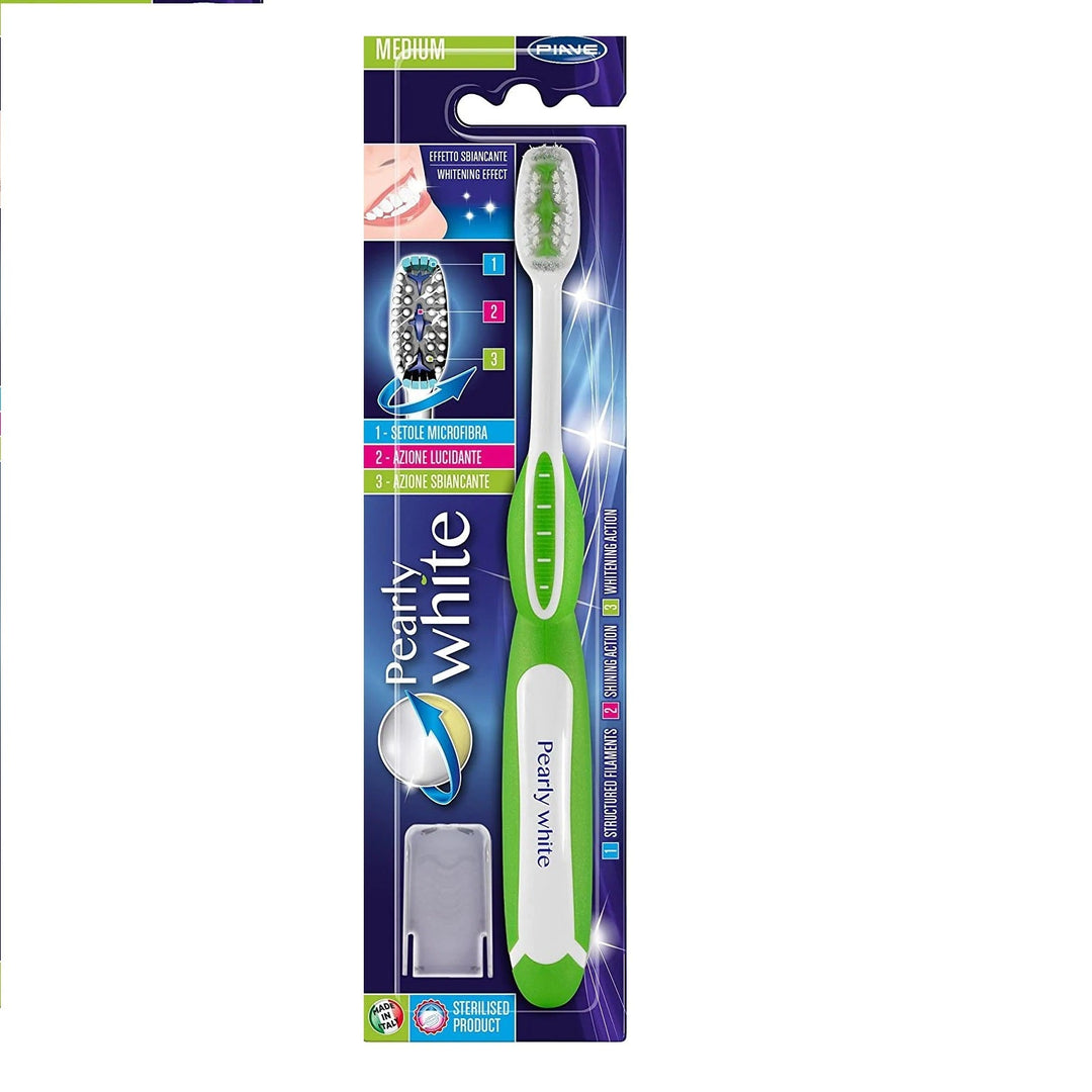 Piave 2713 Pearly White Toothbrush Medium