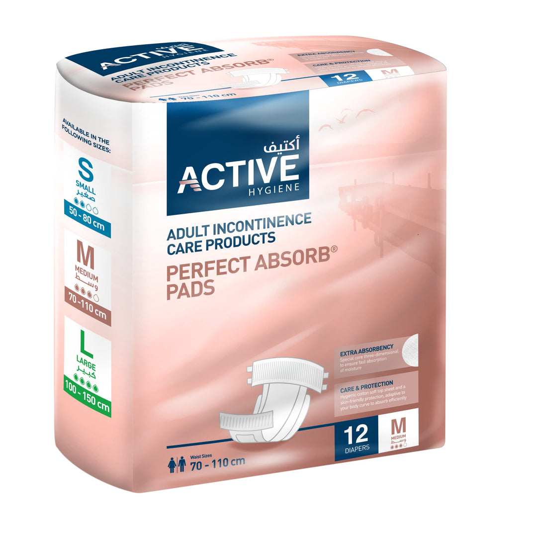 Active Adult Diapers Medium 12s