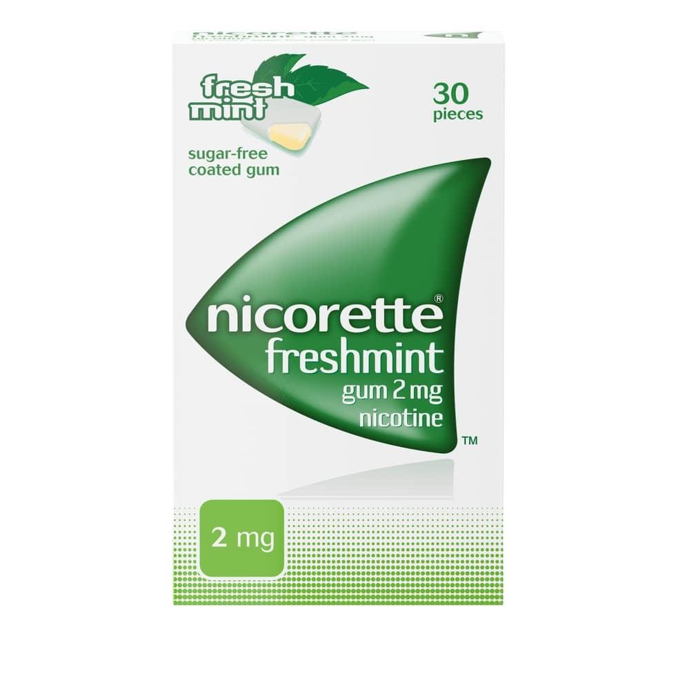 Nicorette 2mg Freshmint Nicotine Gum 30's