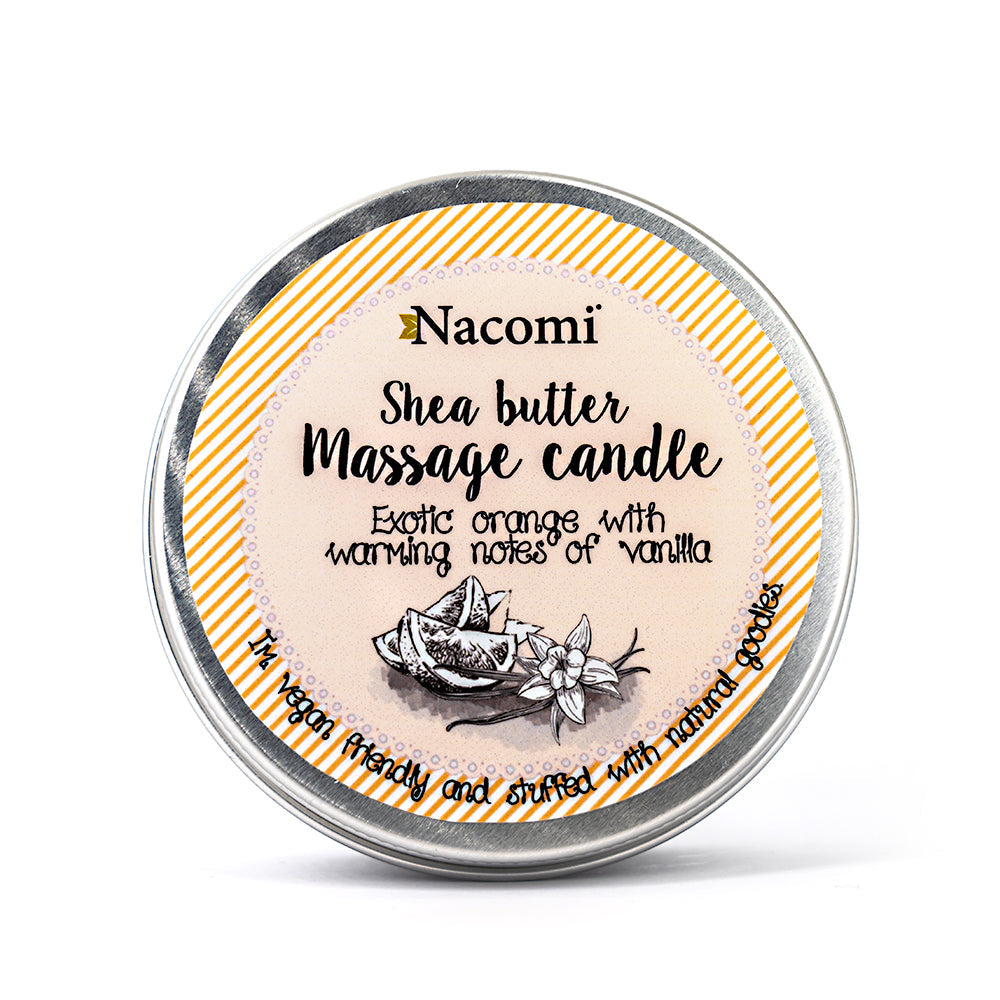 Nacomi Shea Butter Massage Candle Exotic Orange with Van 150g