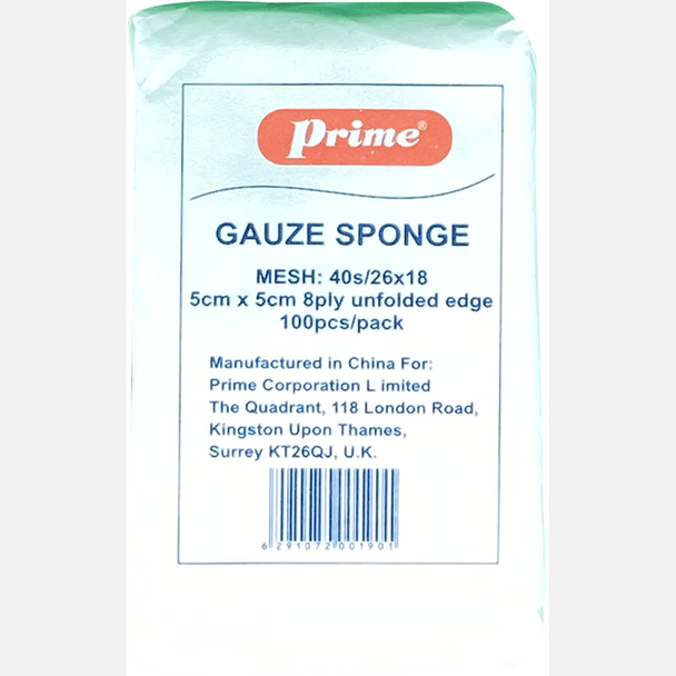 Prime Gauze Sponge 8 Ply 5cm*5cm