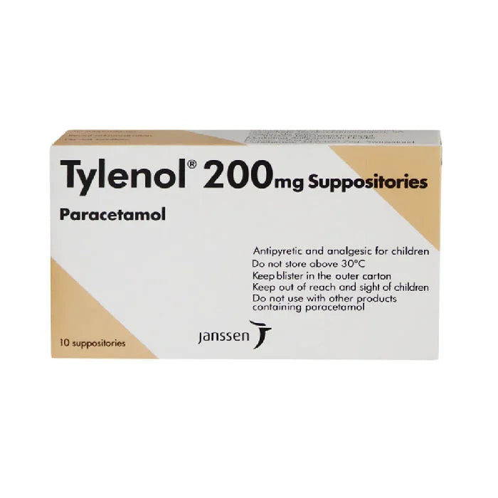 Tylenol 200mg Suppositories 10s