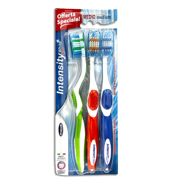 Piave 3821 Intensity White Toothbrush Medium 3's