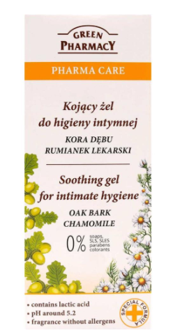 Green Pharmacy Soothing Gel Oak Bark Chamomile Intimate Hygiene 300ml