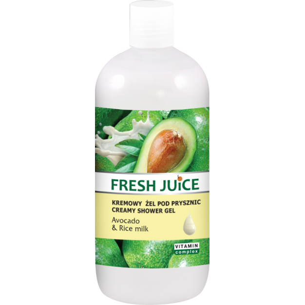 Fresh Juice Shower Gel Avocado & Rice Milk 500ml