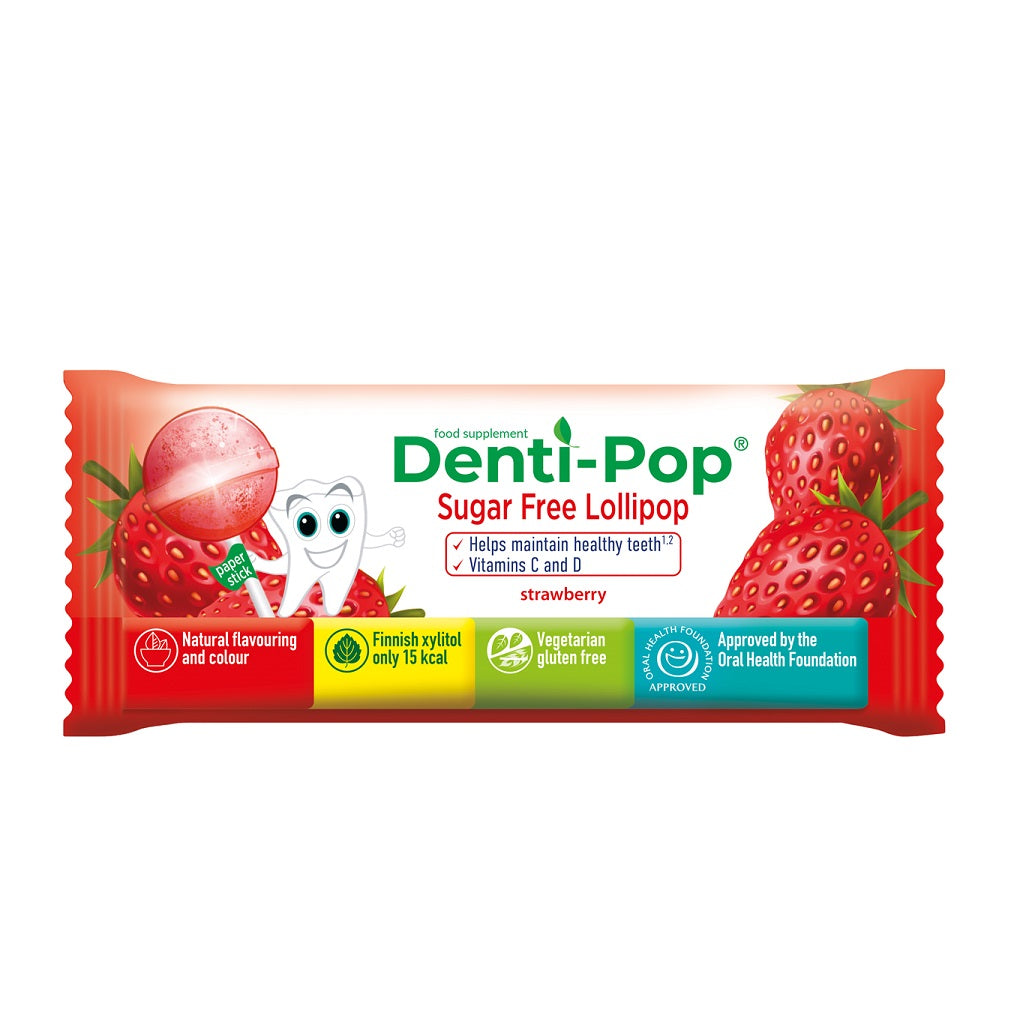 Denti-Pop Lollipop Strawberry Box 40s